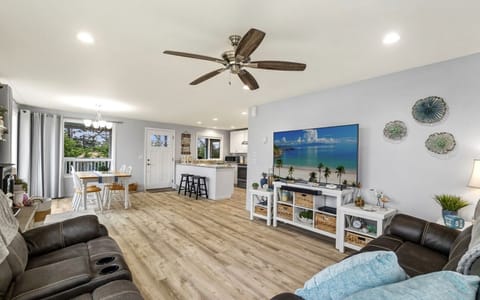 Living room with large flat screen TV