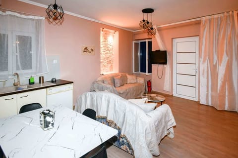 Cozy Living Room with Dining Table