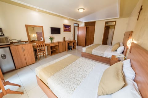 Family Room, 2 Double Beds | In-room safe, blackout drapes, free WiFi, bed sheets