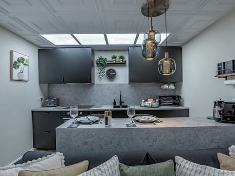 Open plan living space | The Old Post Office - The Old Post Office Apartments, Haltwhistle