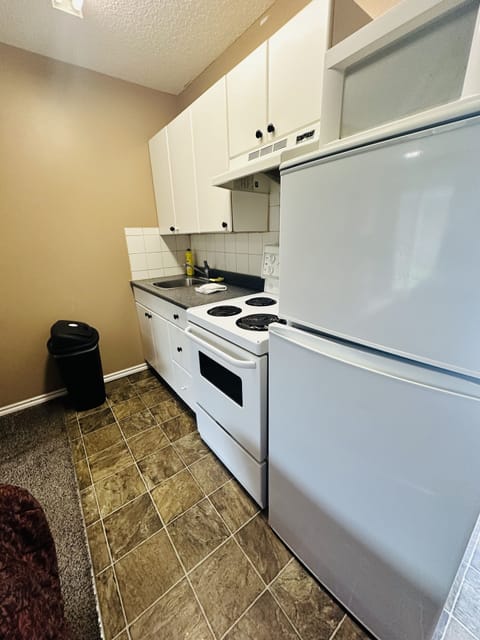 Double Room, Multiple Beds, Kitchenette | Private kitchen | Full-size fridge, microwave, stovetop, coffee/tea maker