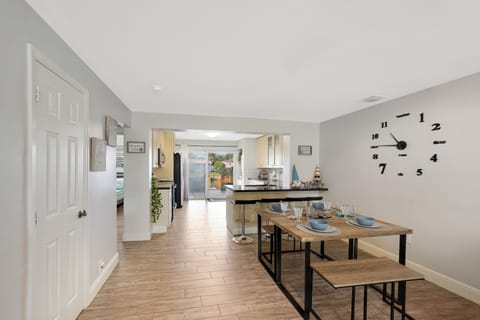 Dining and kitchen area.