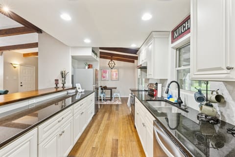 Indoors, Floor, Flooring, Kitchen, Chair