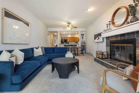 Comfortable living space and open floor plan. Fireplace not allowed to be used by renters per HOA.