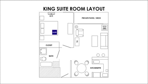 Suite, 1 King Bed | Laptop workspace, iron/ironing board, free WiFi, bed sheets