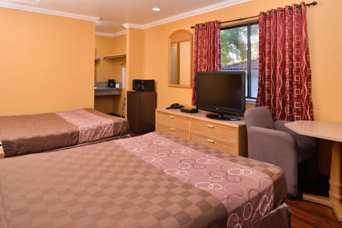 Room, 2 Queen Beds, Non Smoking | Blackout drapes, iron/ironing board, free WiFi, bed sheets