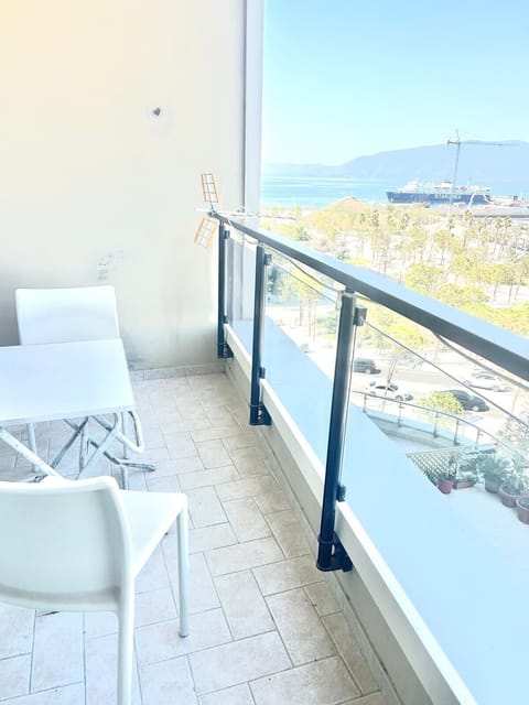 balcony with sea view
