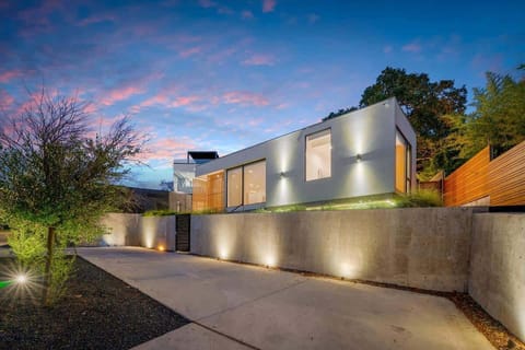 Contemporary exterior with a sleek design, perfect for those who appreciate modern aesthetics.