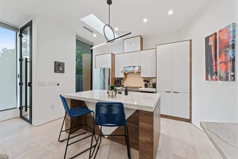 Streamlined kitchenette for your morning coffee or late-night snack cravings