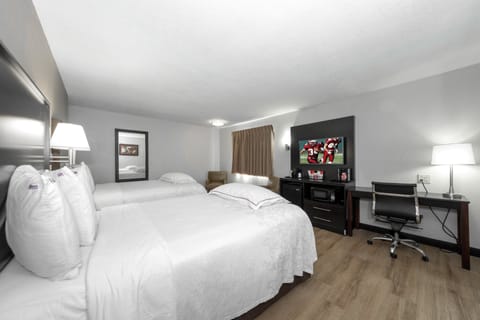 Premium Room, 2 Double Beds (Upgraded Bedding & Snack, Smoke Free) | Premium bedding, desk, soundproofing, iron/ironing board