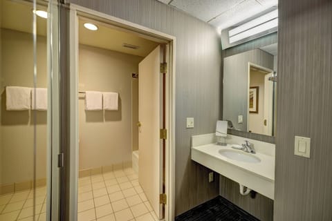 Suite, 1 Bedroom, Courtyard View | Bathroom | Combined shower/tub, free toiletries, hair dryer, towels