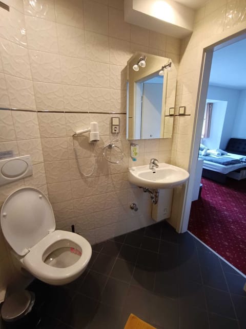 Quadruple Room | Bathroom | Hair dryer, soap, toilet paper