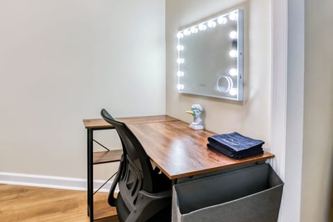 Stay productive on vacation with a workspace, and reliable Wi-Fi.