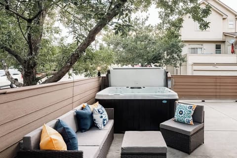 Hot tub on front patio