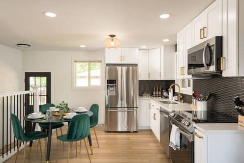 Updated and fully stocked kitchen