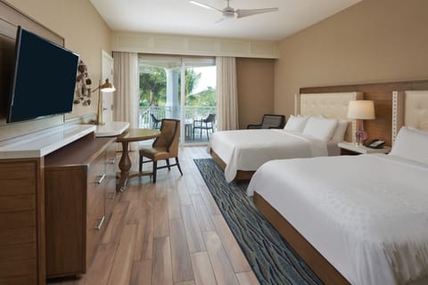 Room, 2 Queen Beds, Balcony | Premium bedding, down comforters, pillowtop beds, in-room safe