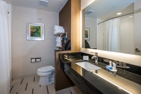 Room, 1 King Bed | Bathroom | Free toiletries, hair dryer, towels