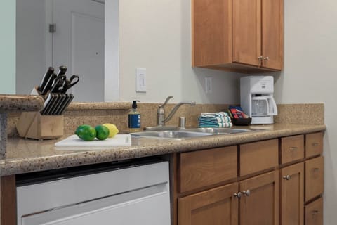 Full-size fridge, microwave, oven, stovetop