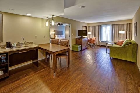 Suite, Accessible, Non Smoking | Living area | 40-inch LED TV with cable channels, TV, MP3 dock