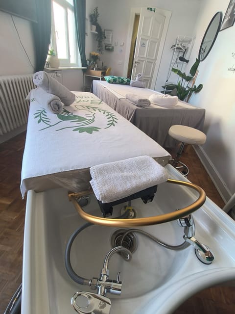 Hydrotherapy, aromatherapy, deep-tissue massages, Swedish massages