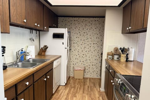 Kitchen with passthrough to the dining area.
