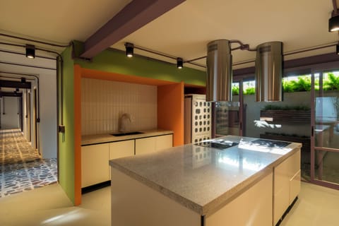 Shared fridge, microwave