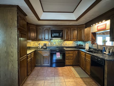 Our kitchen is well equipped with everything to make your stay comfortable. 