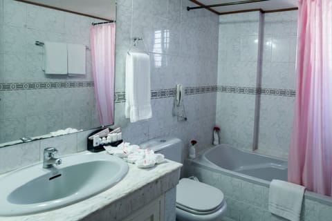 Lake View Suite | Bathroom | Combined shower/tub, deep soaking tub, rainfall showerhead