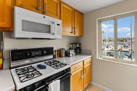Kitchen with a View of Marina