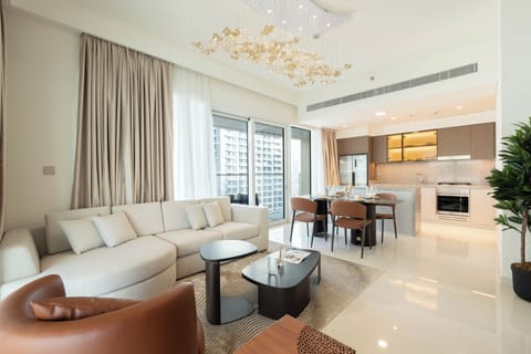 Deluxe Apartment, Balcony, Sea View | Living area | 125-cm flat-screen TV with digital channels, Netflix, streaming services