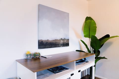 Thoughtfully curated decor adding warmth to the space.