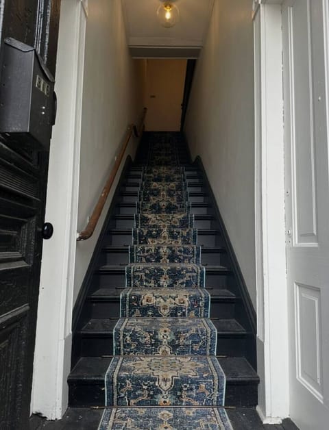 Stairwell up to apartments from the street