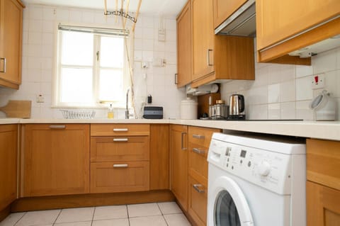 Kitchen with washing machine