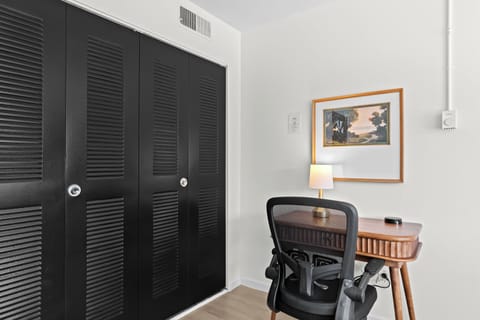 Ample closet space for all your clothes and travel essentials.