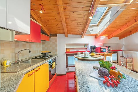 Family Apartment, 2 Bedrooms (Skylight) | Private kitchen | Fridge, microwave, oven, stovetop