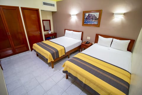 Basic Double Room, 2 Double Beds | Desk, free WiFi, bed sheets