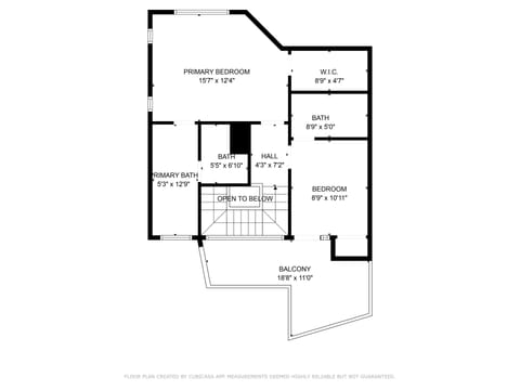 Upstairs floorplan