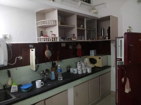 2 bedroom AC private apartment | Private kitchen | Full-size fridge, microwave, stovetop, coffee/tea maker