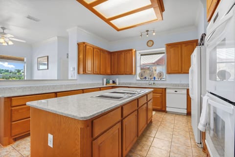 Large center island to prepare meals for family and friends