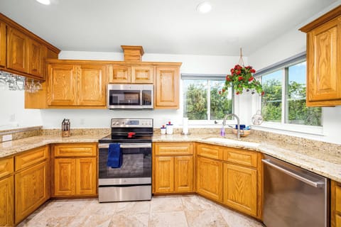 Enjoy a fully stocked kitchen during your stay.