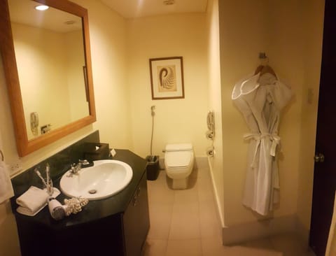 Deluxe Room | Bathroom | Combined shower/tub, rainfall showerhead, free toiletries, hair dryer