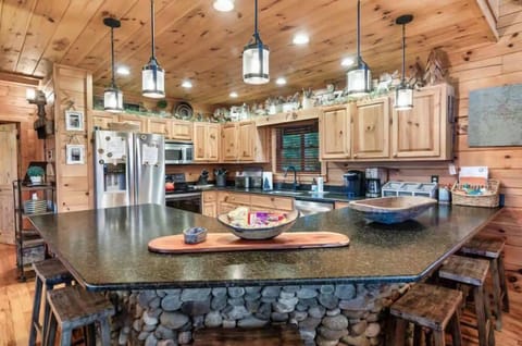 Our fully stocked kitchen