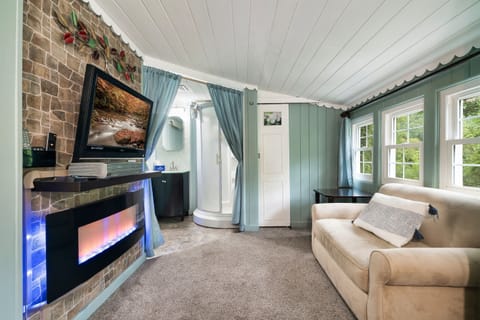 Escape the chaos, find solace in our serene bedroom