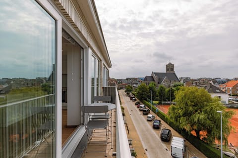 Balcony view over the city street
