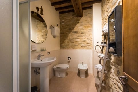 Family Room, Pool View, Annex Building | Bathroom | Hair dryer, slippers, towels, soap