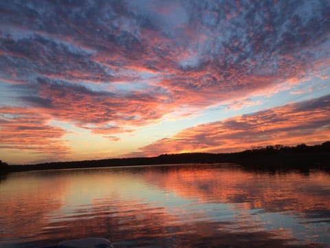 Sunset on lake