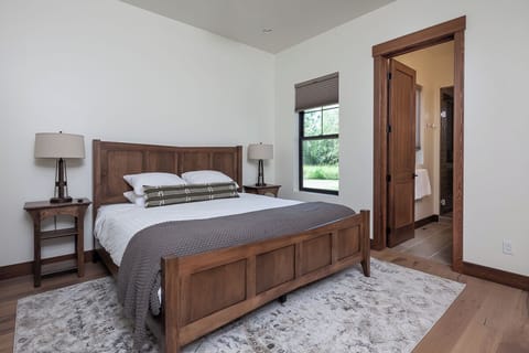 Master bedroom with king-sized bed