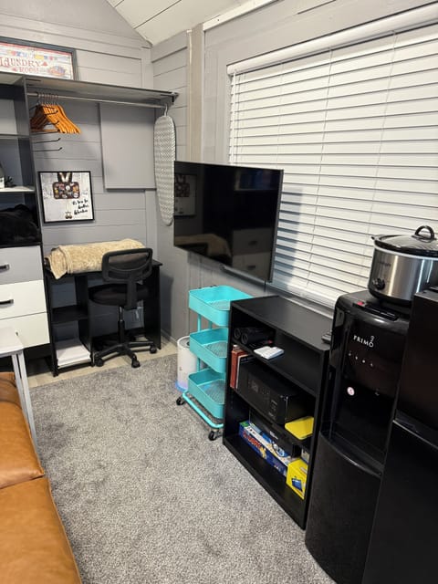 Living room. Large bay window has perfect view of Ohio River