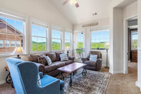 Curl up in the airy living room & enjoy a movie night at home​