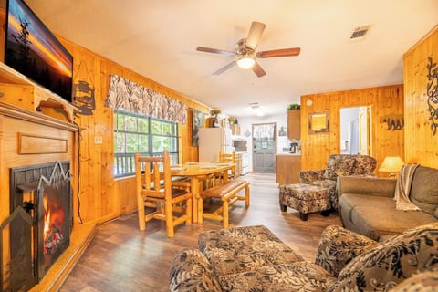 The Mountain Dacha's cozy living area